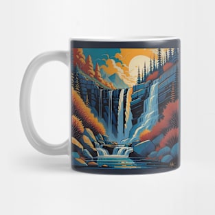 Beautiful paint of waterfall Mug